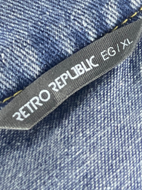 Chaqueta One Republic Tachas Brillante Azul - Talla XL