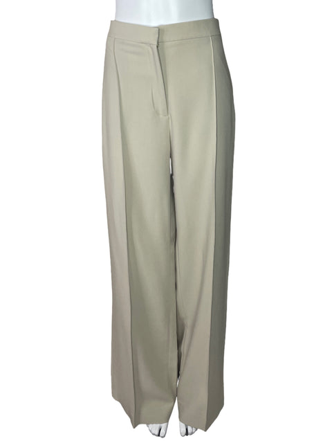 Pantalón Zara Palazzo Pinzas Beige-Talla XL