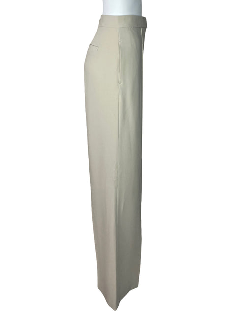Pantalón Zara Palazzo Pinzas Beige-Talla XL
