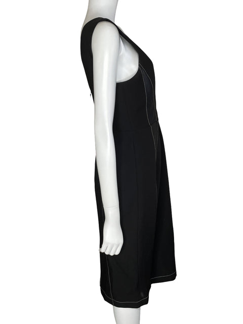Vestido BCBG Midi Escote V Negro-Talla 08