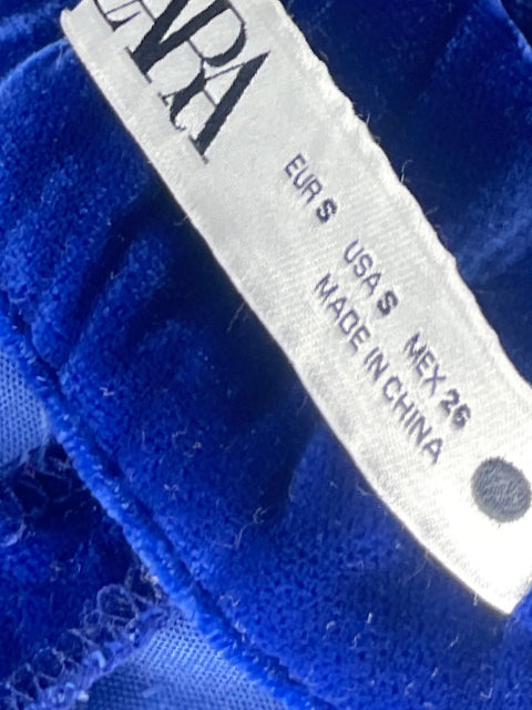 Pantalón Zara Velvet  Azul - Talla S