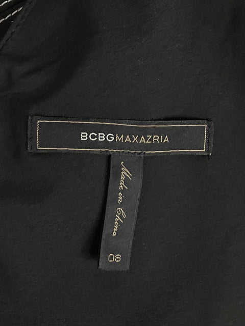 Vestido BCBG Midi Escote V Negro-Talla 08