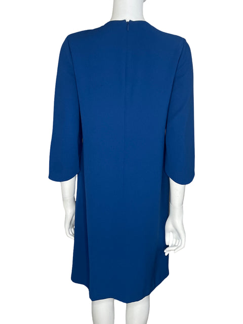 Vestido Lafayette 148 Midi Mangas Fluidas Azul-Talla S