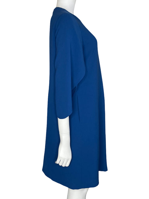 Vestido Lafayette 148 Midi Mangas Fluidas Azul-Talla S