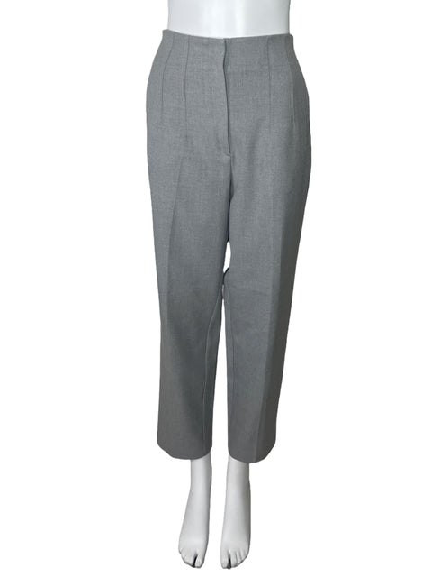 Pantalón Zara Pinzas Wed Leg Gris-Talla L