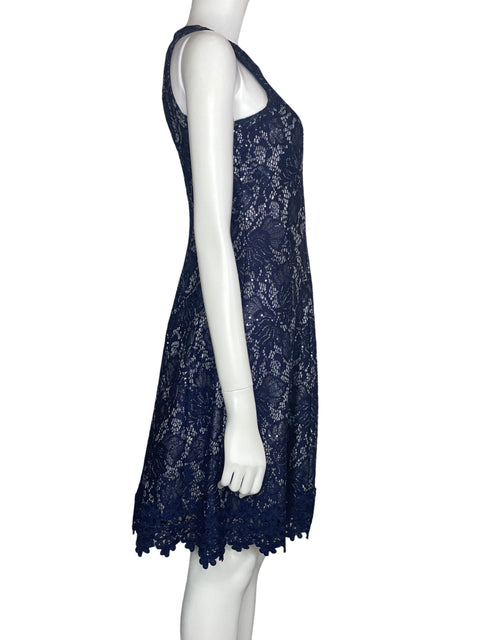 Vestido Donna Ricco Azul Fluido Azul-Talla S