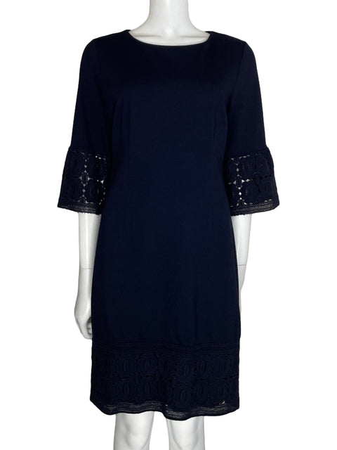 Vestido Talbots Midi Encaje Azul-Talla 6