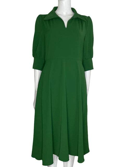 Vestido Gracia Midi Camisero Verde-Talla M