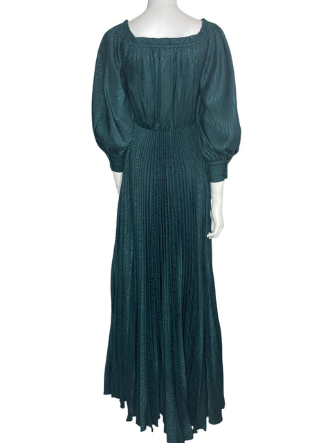 Vestido Va Va Voom Plizado Verde-Talla S