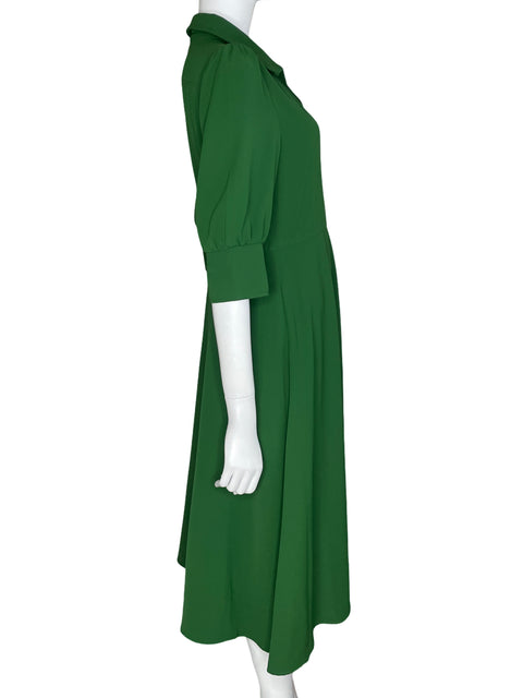 Vestido Gracia Midi Camisero Verde-Talla M