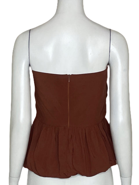 Top Samar Zarzour Mia BlouseTerracotta-Talla M