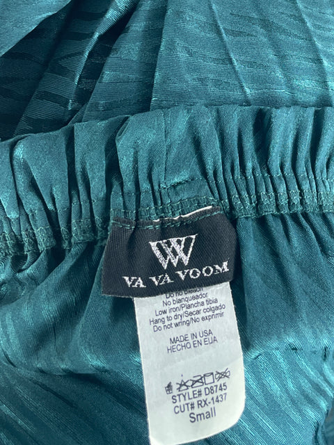 Vestido Va Va Voom Plizado Verde-Talla S