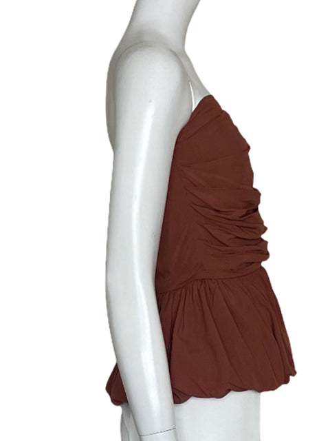 Top Samar Zarzour Mia BlouseTerracotta-Talla M