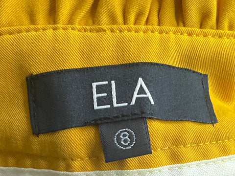 Pantalón Ela Paper Bag Amarillo-Talla 8