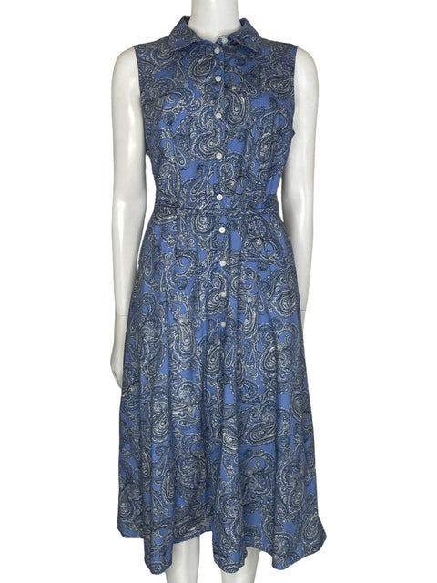 Vestido Tommy Hilfiger Bandana Print Camisero Azul-Talla 12