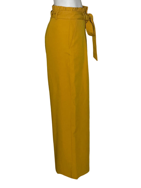 Pantalón Ela Paper Bag Amarillo-Talla 8