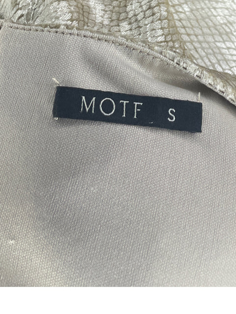 Vestido Motf Beige Terciopelo-Talla S