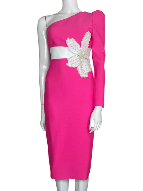 Vestido Tesoro Tps Asimetrico Rosado-Talla M