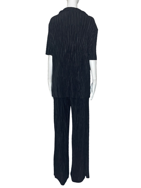 Set Tesoro TPS Fruncido Botones Negro-Talla L