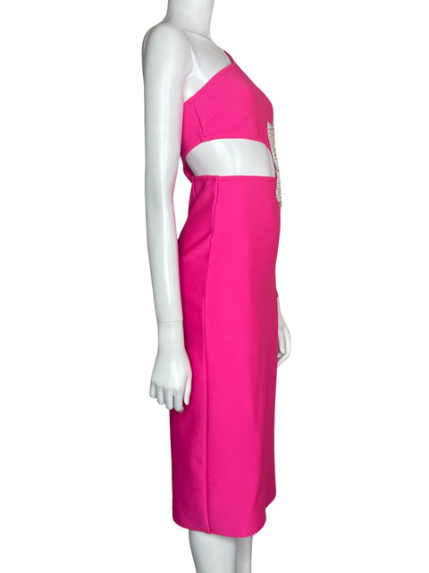 Vestido Tesoro Tps Asimetrico Rosado-Talla M
