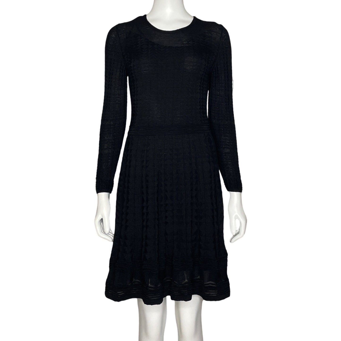 Vestido Missoni  Acanalado Negro - Talla 42