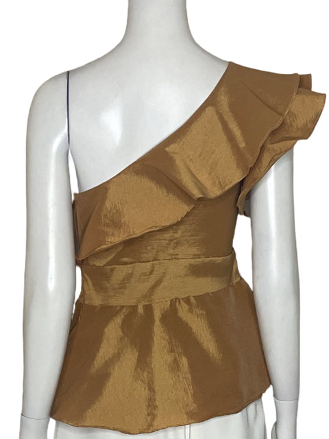 Blusa Tesoro TPS One Shoulder Vuelos Dorado-Talla S
