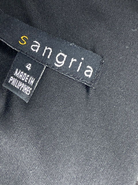 Vestido Sangria Texturizado Negro - Talla 4