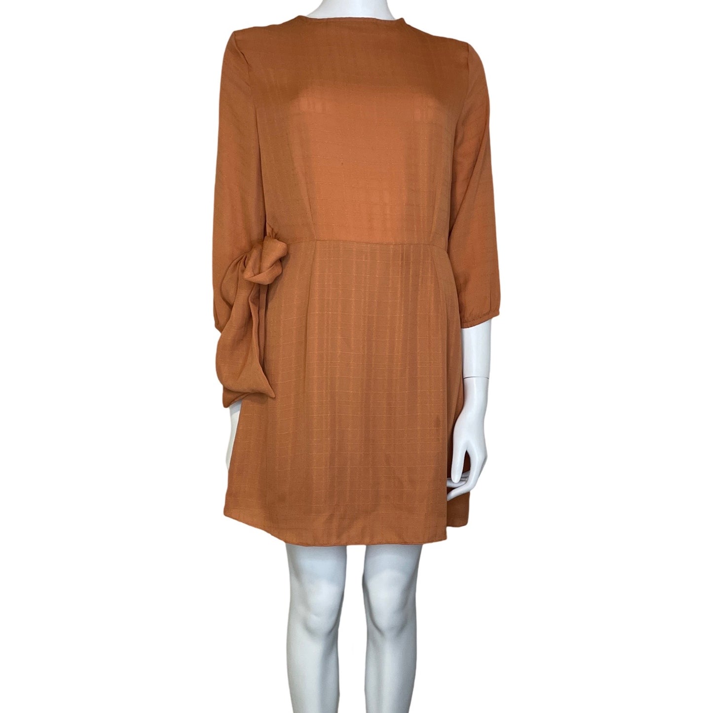 Vestido Amaro Cuadros Naranja-Talla-M