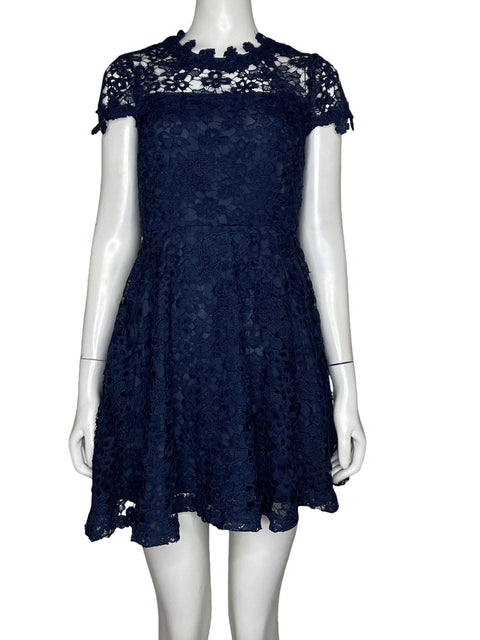 Vestido INA Mini Encaje Azul-Talla S