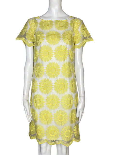 Vestido Sharagano Girasoles Amarillo - Talla 4