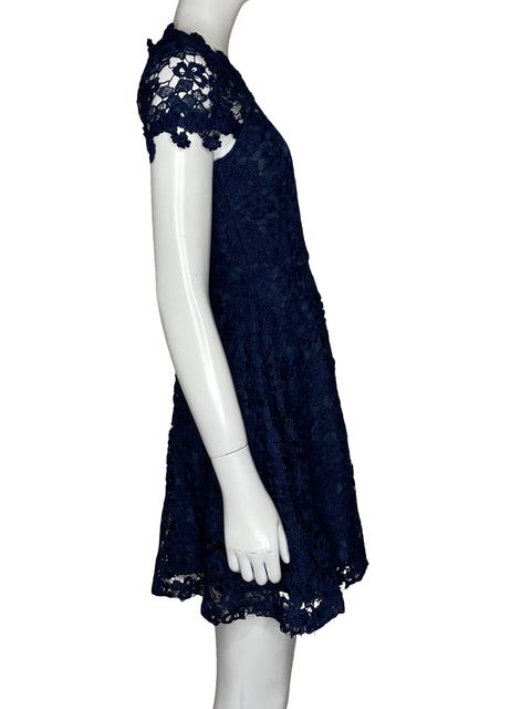 Vestido INA Mini Encaje Azul-Talla S