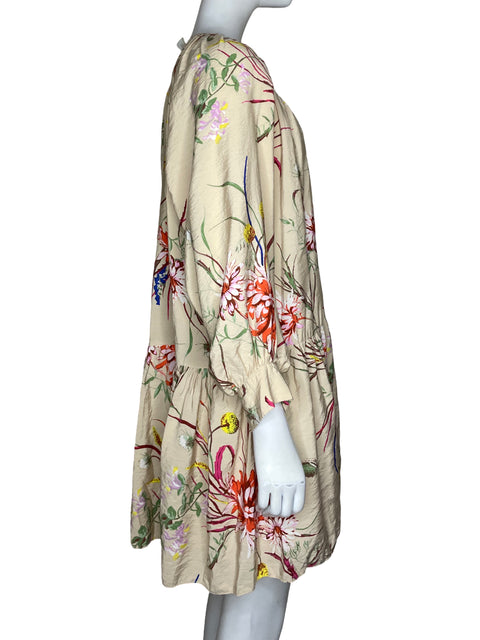 Vestido Tesoro TPS Floral Mini Beige-Talla XS