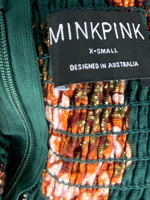 Vestido Minkpink Midi Cut Out Verde-Talla XS