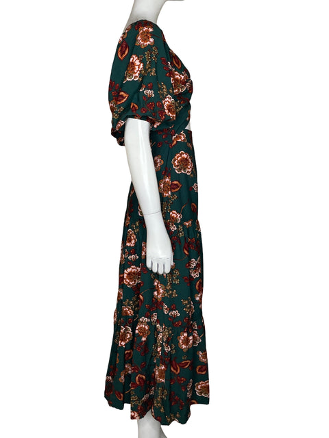 Vestido Minkpink Midi Cut Out Verde-Talla XS