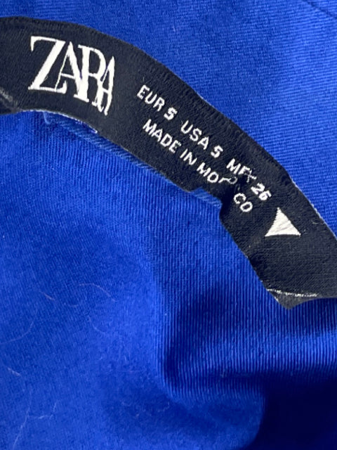 Vestido Zara Maxi Voluminous Azul - Talla S