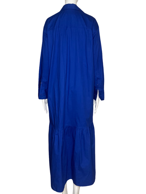 Vestido Zara Maxi Voluminous Azul - Talla S