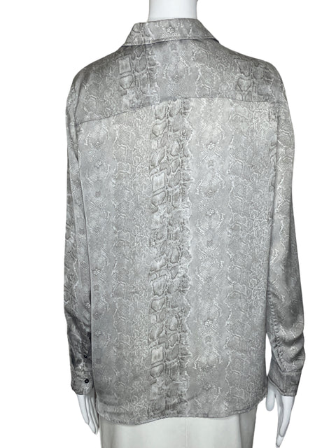 Camisa MNG Estampado Gris-Talla 8