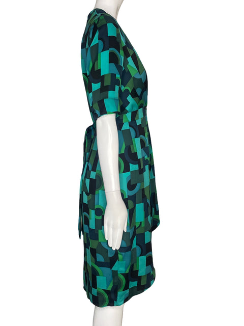 Vestido Adrianna Papell Cuello V Verde - Talla 6