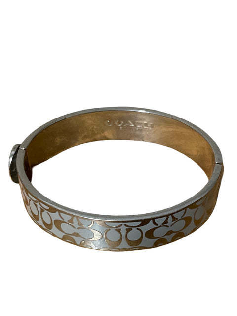 * Pulsera Coach Plateado Canvas-Talla U