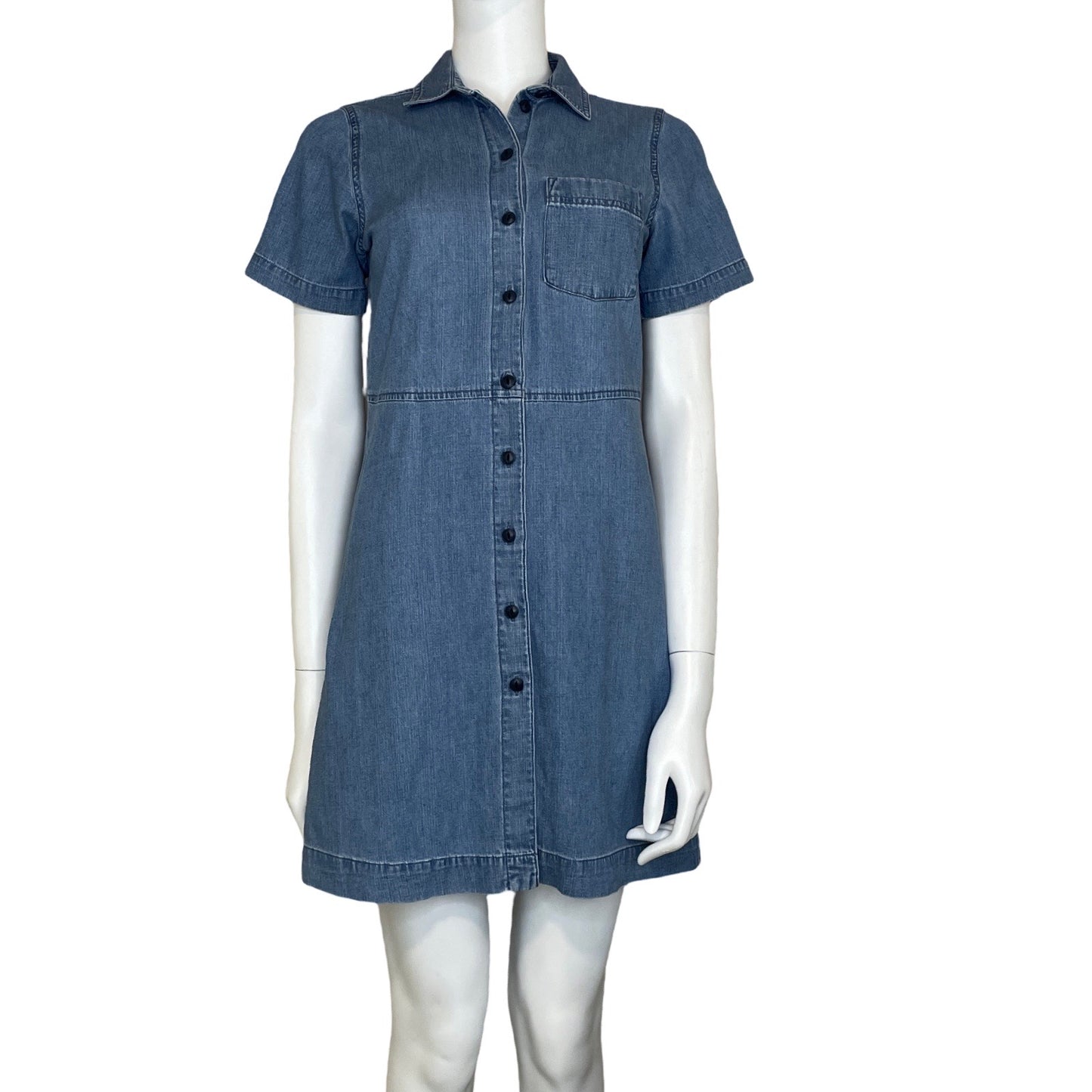 Vestido Madewell Botones Jeans Azul-Talla-Xs