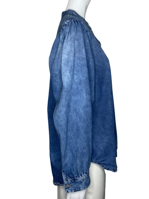 Camisa Tommy Hilfiger Denim Mangas Puff Azul-Talla 6