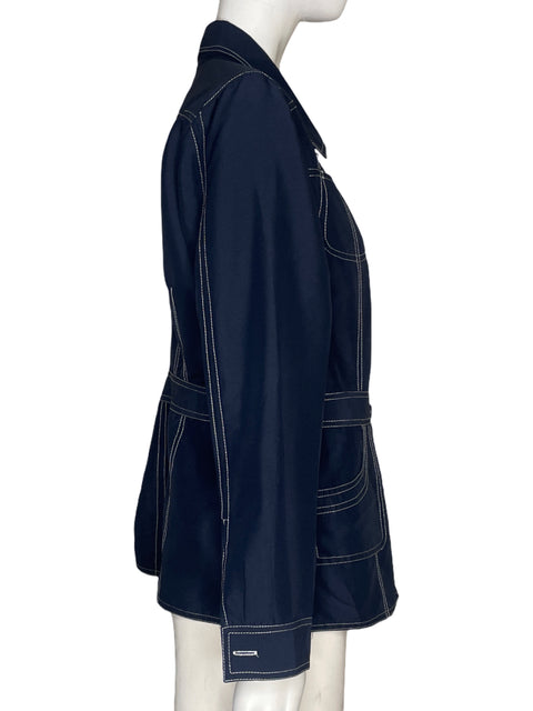 Camisa Soho By Lina Velez Líneas Azul - Talla L