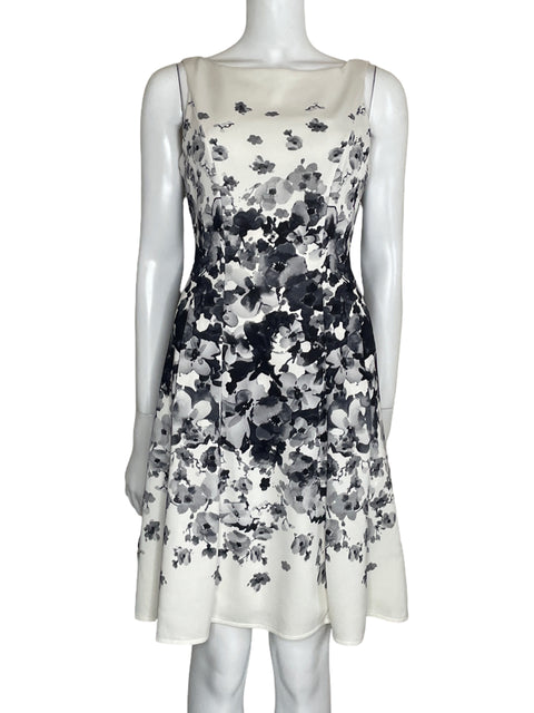 Vestido Maggy London Midi Florall Negro-Talla 6