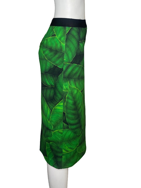 Falda Gracia Midi Hojas Verde - Talla S