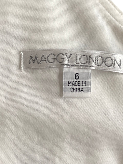 Vestido Maggy London Midi Florall Negro-Talla 6