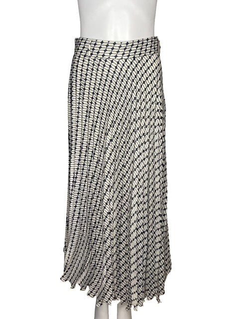 Falda Zara Midi Geométrica Blanco - Talla M