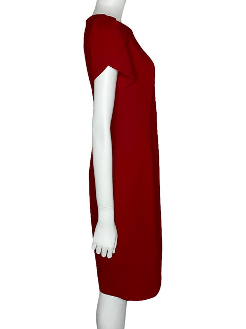 Vestido Calvin Klein Midi Manga Corta Rojo-Talla 6