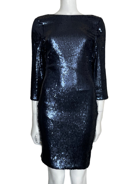 Vestido Studio F Lentejuelas Mini Azul-Talla 8