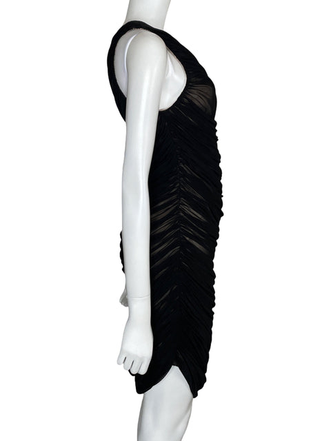 Vestido Do+Be Drapeado Sin Mangas Negro-Talla S