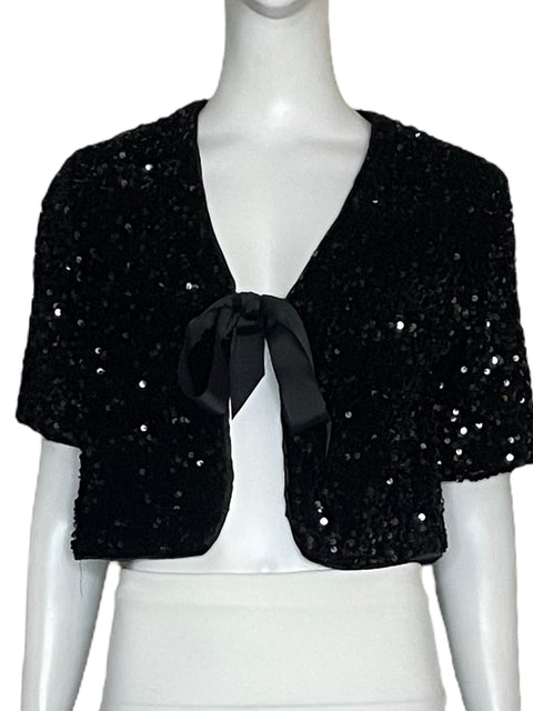 Top Tesoro TPS Lentejuelas Negro-Talla S